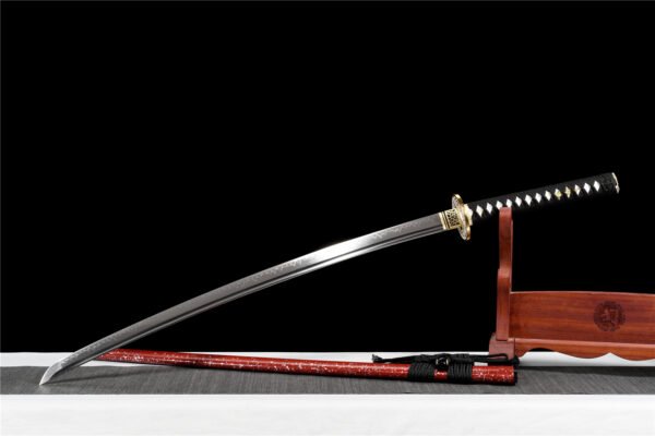 Japanese-Inspired Long Decorative Blade Display Piece for Wall Interior Design