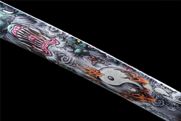 Japanese Style Decorative Blade Sculpture for Living Room Accent Decor